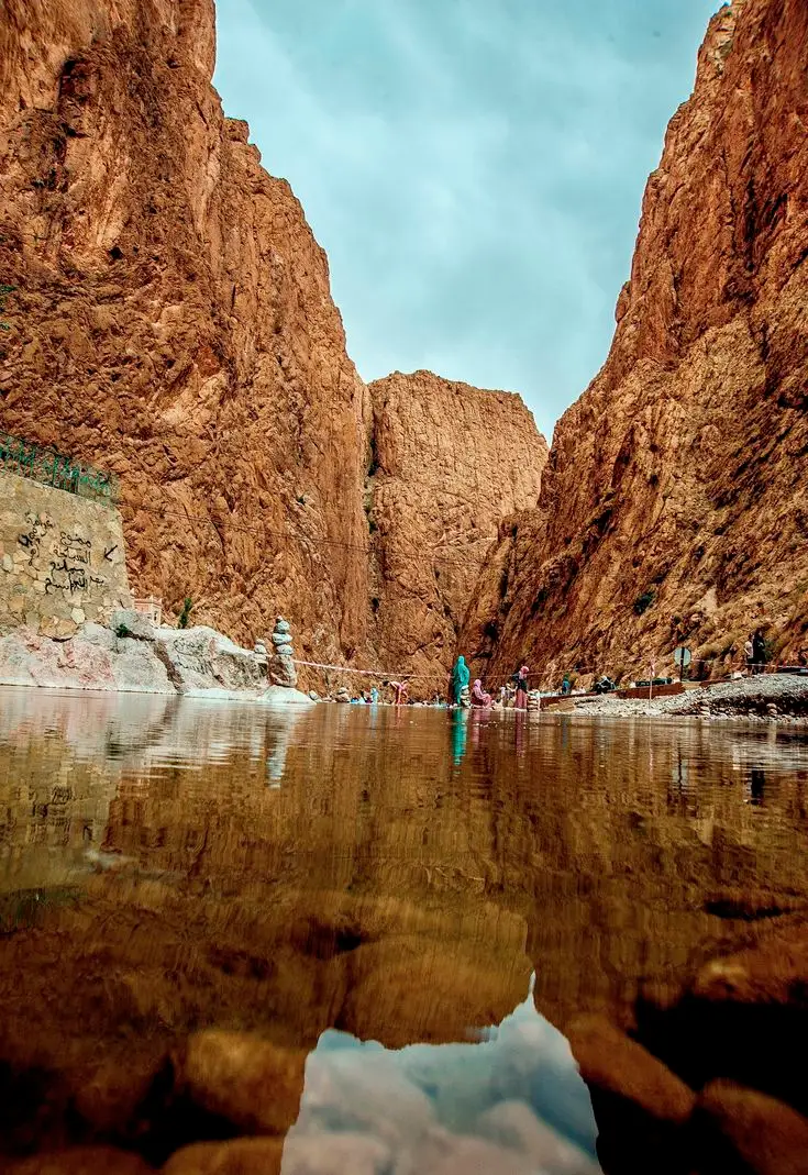 Adventure seeker exploring the narrow trails of Todra Valley