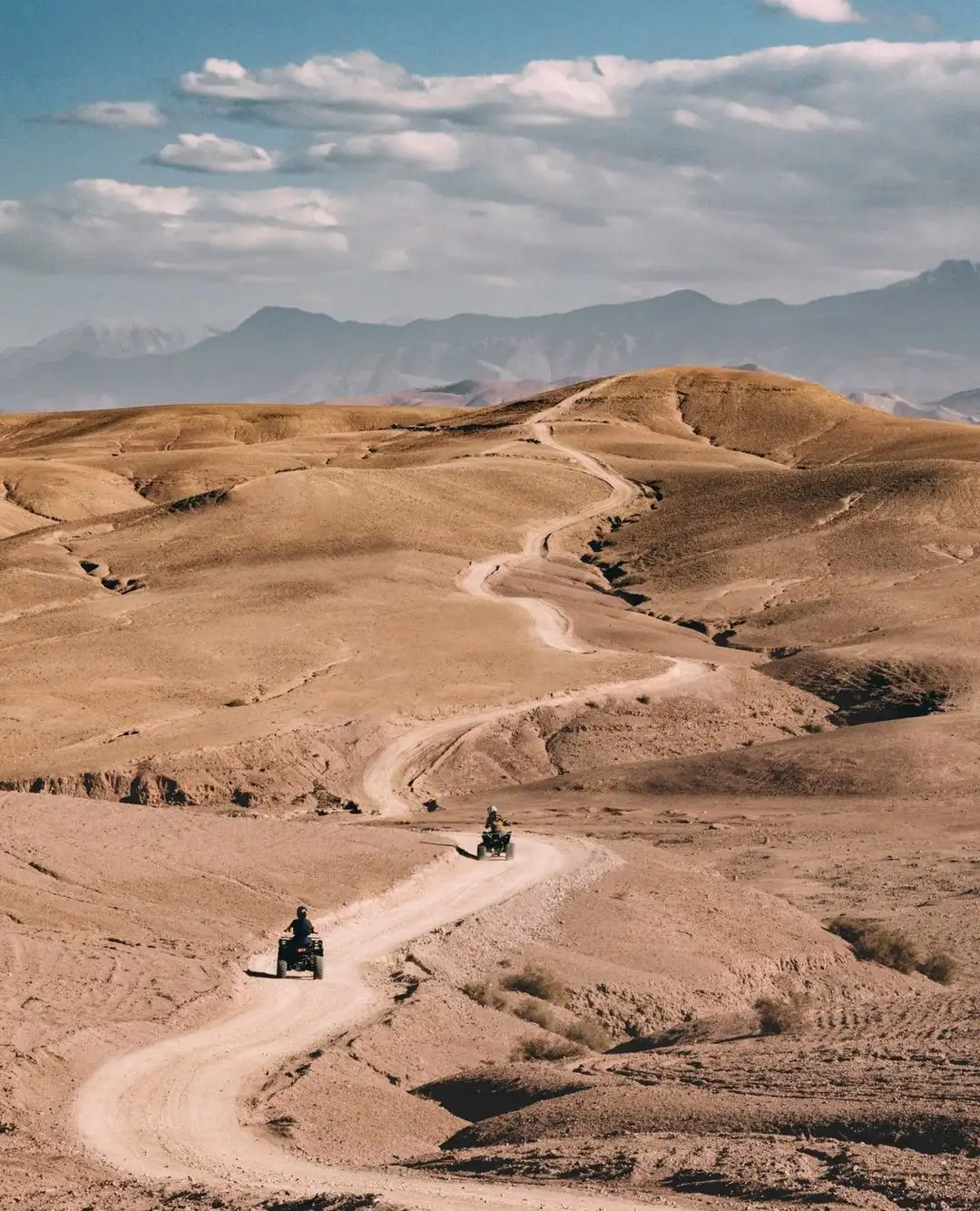 MTB trails across the wild Agafay Desert near Marrakech
