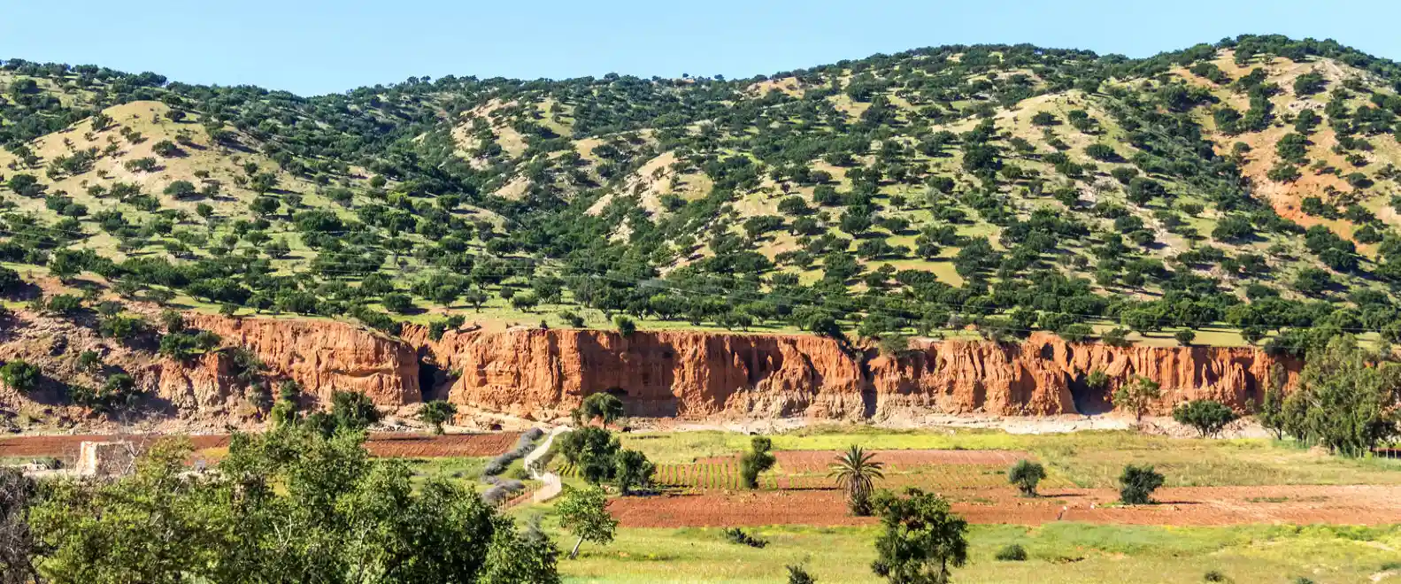 Cyclist in Taroudant’s vibrant souks on the Raid MTB High Atlas tour